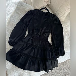 Zara mini black silky dress